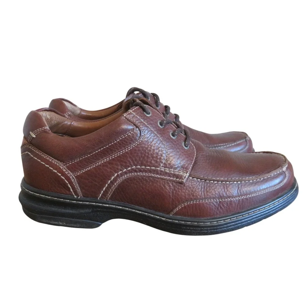 Johnston & Murphy XC4 Brown Leather Waterproof Moc Toe Shoes 25-2844 Mens 11M